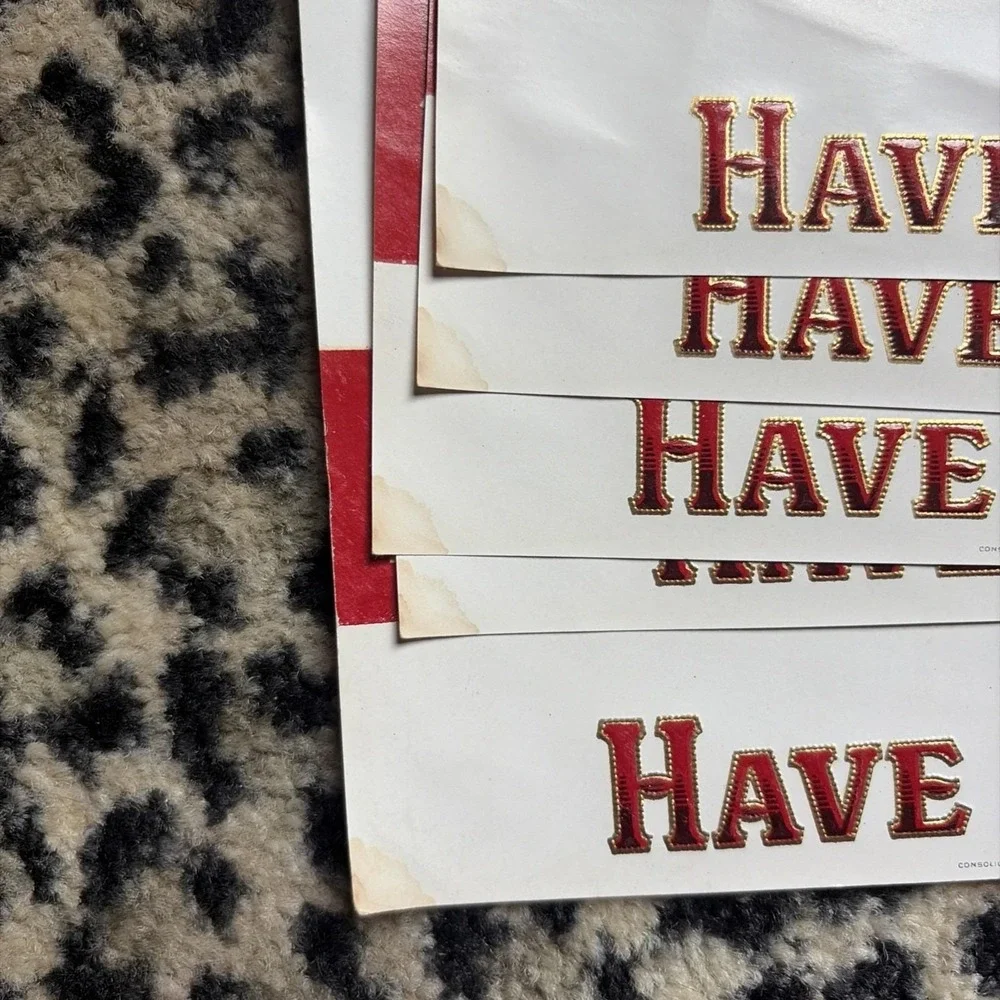 Lot 5 Lg Have a Sweet 5 cent Cigar Box Label Unused 1940-50s Tobacco Advertising